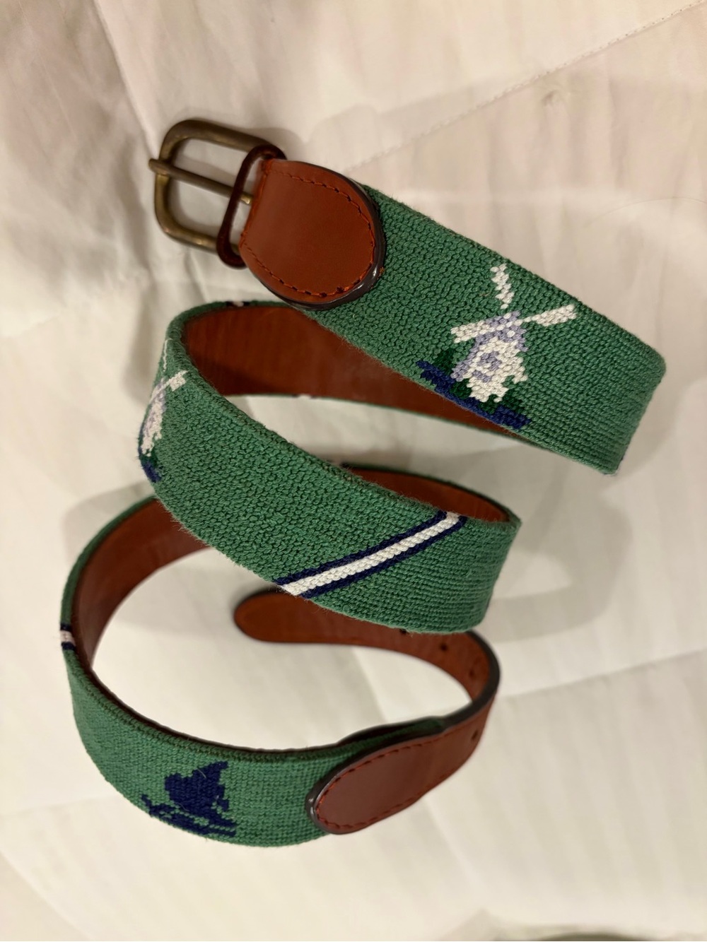 🔥 Smathers & Branson Oyster Harbors Club Green Belt Sz 38